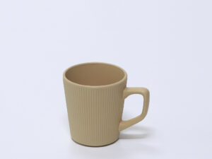 TAZA DESAYUNO RAYAS BEIGE 420ML