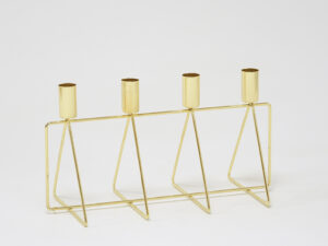 CANDELABRO 4 VELAS DORADO