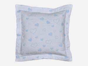 F.COJÍN 45X45 CORAZON AZUL