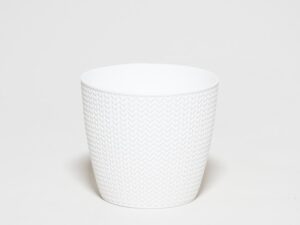 MACETA PVC ESPIGA BLANCA Ø18X16CM