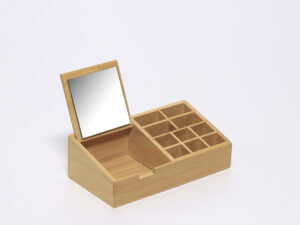 ORGANIZADOR DE COSMETICOS BAMBU CON ESPEJO