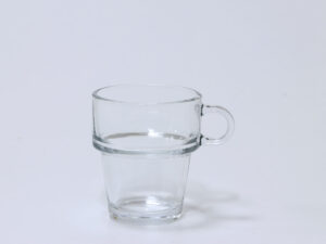 TAZA VIDRIO APILABLE CON ASA 270ML