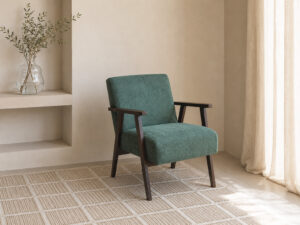 SILLON VINTAGE CHENILLA VERDE 67X79X84