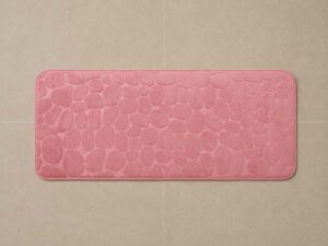 ALFOMBRA BAÑO FORMA ROSA 120X50CM