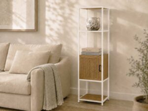 ESTANTERIA METAL BLANCO MDF 43X33X153ALTO SHELFS