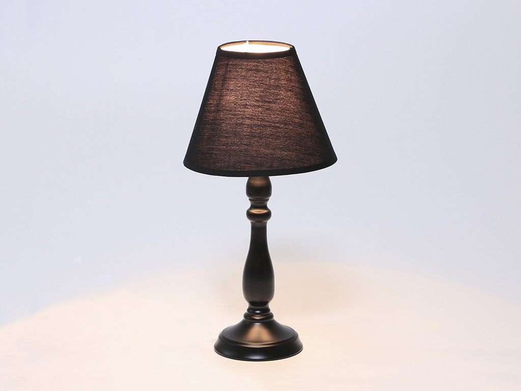 LAMPARA METAL NEGRO Ø20X40XØ11CM