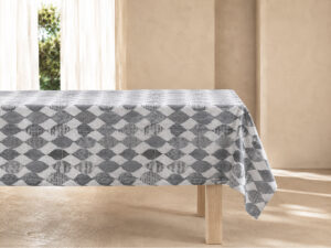 MANTEL 140X250CM ANTIMANCHAS RECEIVE GRIS