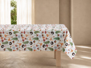 MANTEL 150X250 ANTIMANCHAS SETAS
