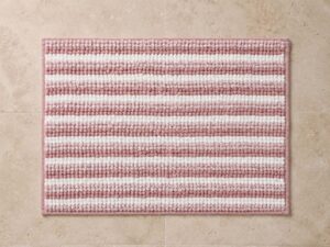 ALFOMBRA BAÑO 60X40 ANTIDESLIZANTE CHENILLA ROSA