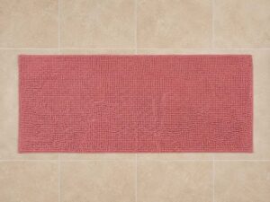ALFOMBRA BAÑO CHENILLA ROSA 120X50CM