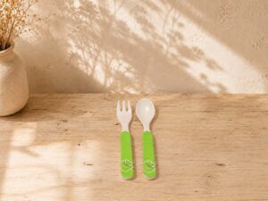 CUBIERTOS INFANTIL MELAMINA RANA