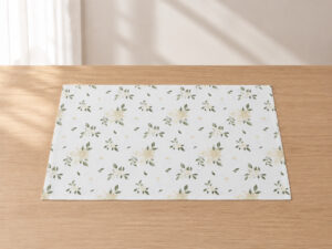 INDIVIDUAL DOBLE FLOR VERDE