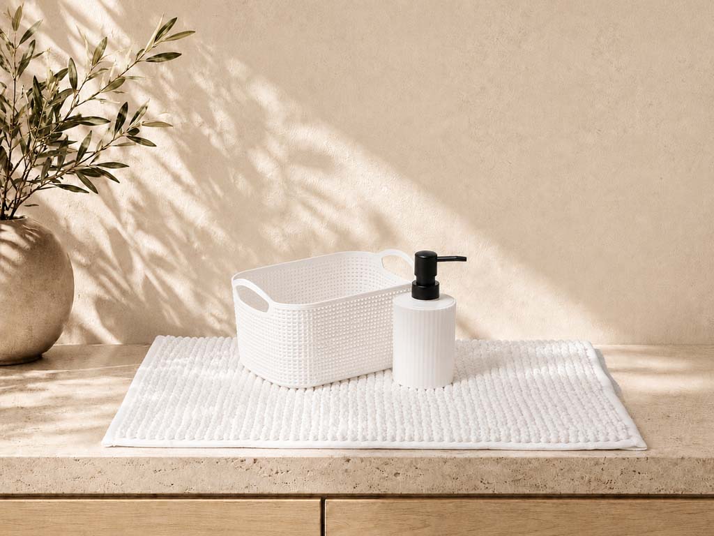SET 3 PIEZAS BAÑO BLANCO