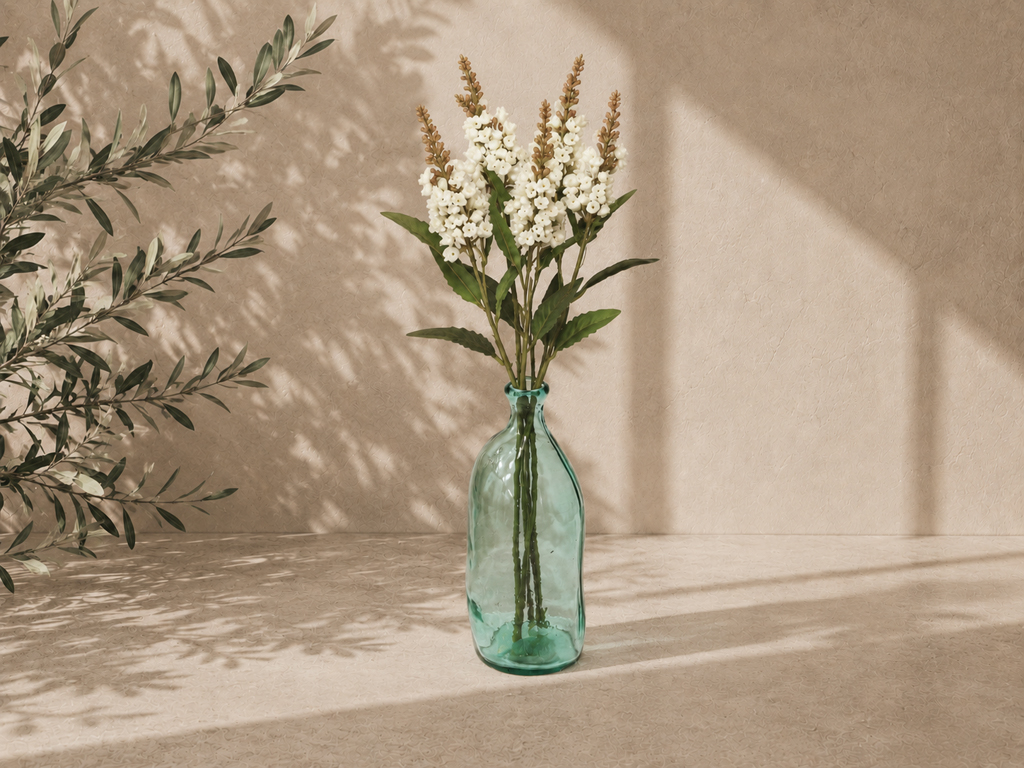 VARA FLORES SILVESTRES 55CM BLANCO ROTO