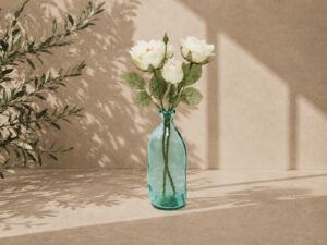 VARA ROSA 43CM BLANCO ROTO