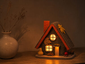 CASA FIELTRO CON LED 13X8X13 TOPO