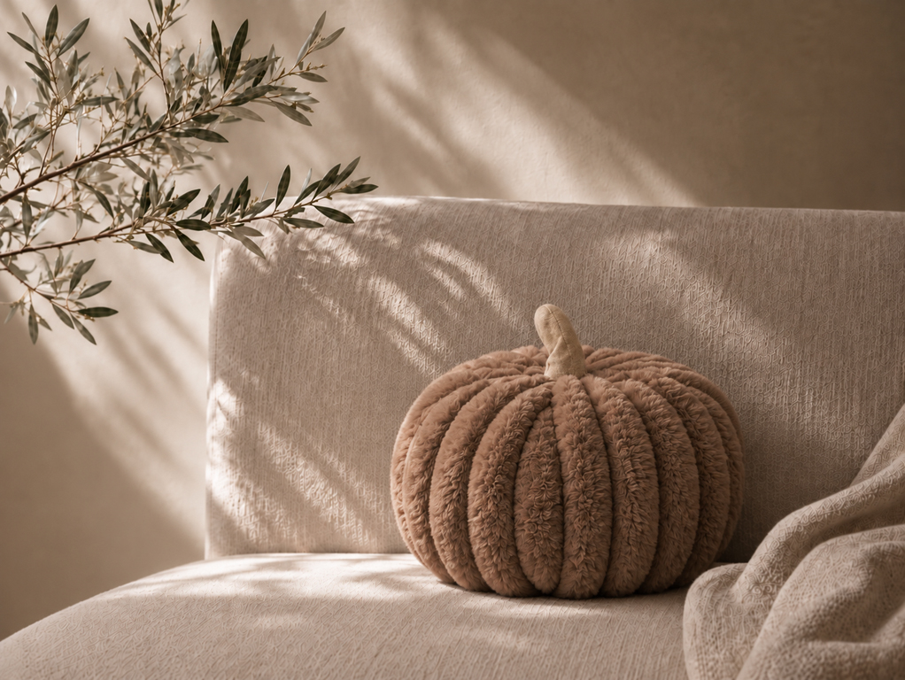 COJIN CALABAZA 24X20 BEIGE