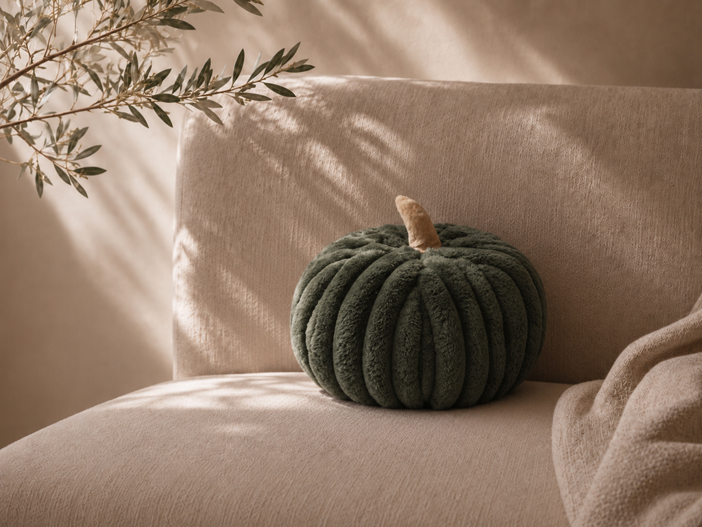 COJIN CALABAZA 24X20 VERDE