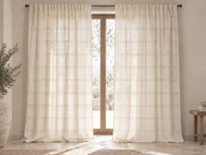 CORTINA SELINA BEIGE 200X270 CINTA 3 USOS