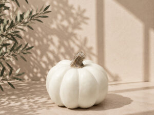 FIGURA CALABAZA 15X12 CREMA
