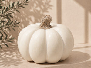 FIGURA CALABAZA 20X15 CREMA