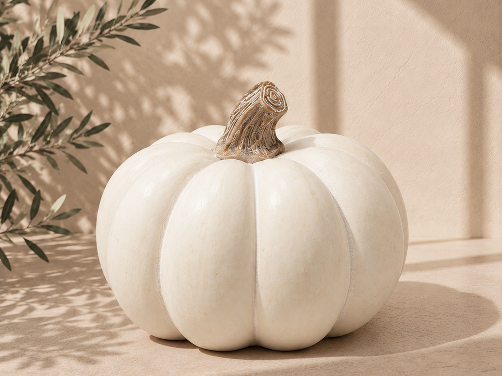 FIGURA CALABAZA 20X15 CREMA