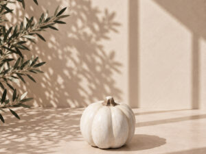 FIGURA CALABAZA 6CM CREMA