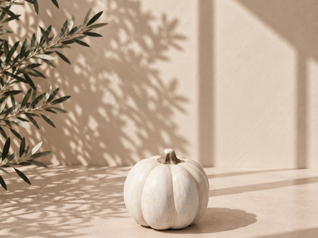 FIGURA CALABAZA 6CM CREMA