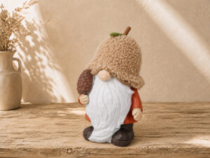 GNOMO CON GORRO BEIGE 11CM