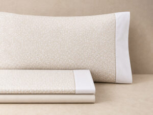 JUEGO SÁBANAS FLORETA BEIGE