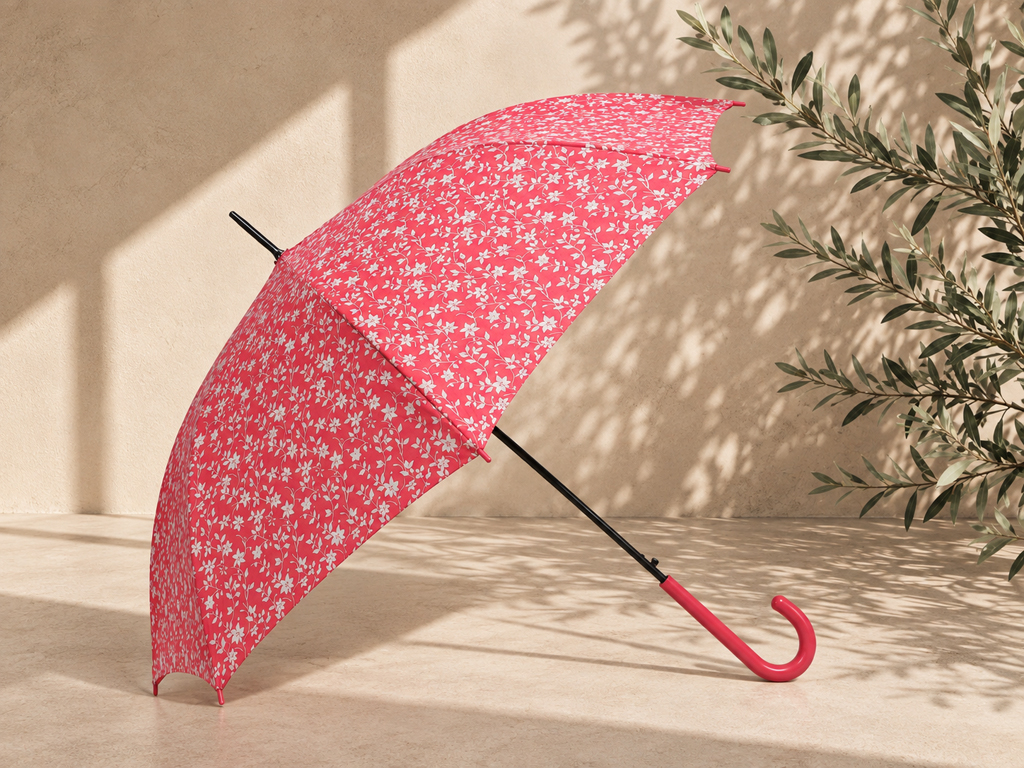 PARAGUAS SEÑORA AUTOMATICO METAL PUÑO FUCSIA 60/8