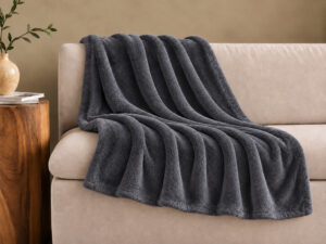 PLAID CORAL STOCK GRIS 160X210