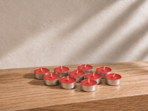 SET 10 VELAS DE TE ROJAS
