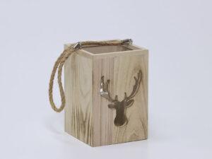 FAROL RENO MADERA PEQUEÑO 13x13x19CM