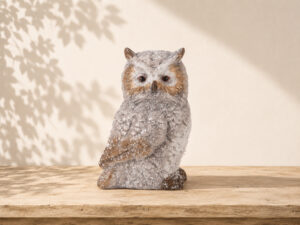 FIGURA BUHO INVIERNO 9X8X13 B