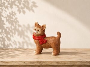 FIGURA PERRO BUFANDA 10CM D