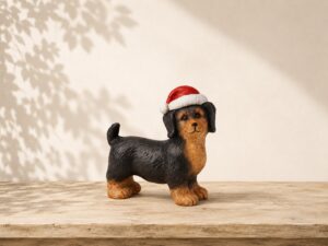 FIGURA PERRO GORRO NOEL 10CM C