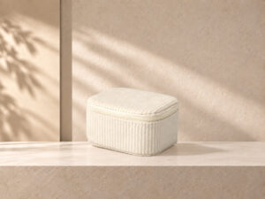 JOYERO MINI RECTANGULAR TERCIOPELO CRUDO