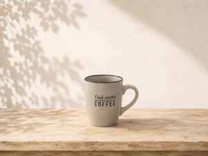 MUG GRES COFFEE 340ML BEIGE