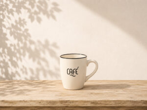 MUG GRES COFFEE 340ML CREMA
