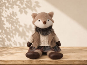 MUñECO ZORRO 53CM MARRON