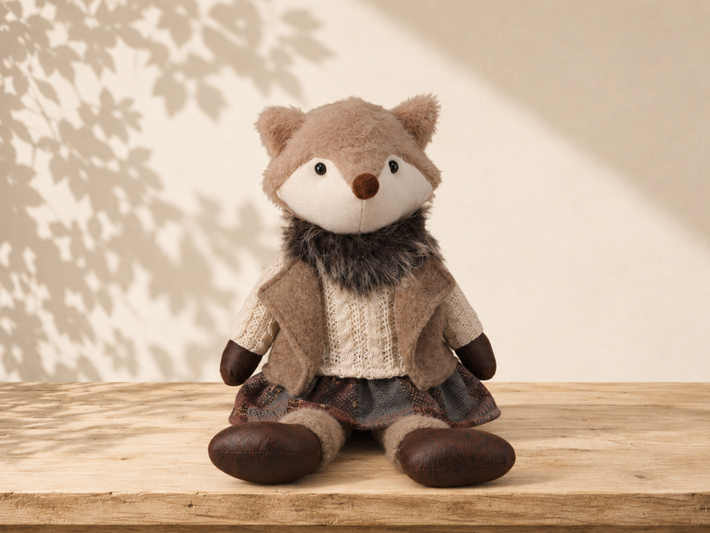 MUñECO ZORRO 53CM MARRON