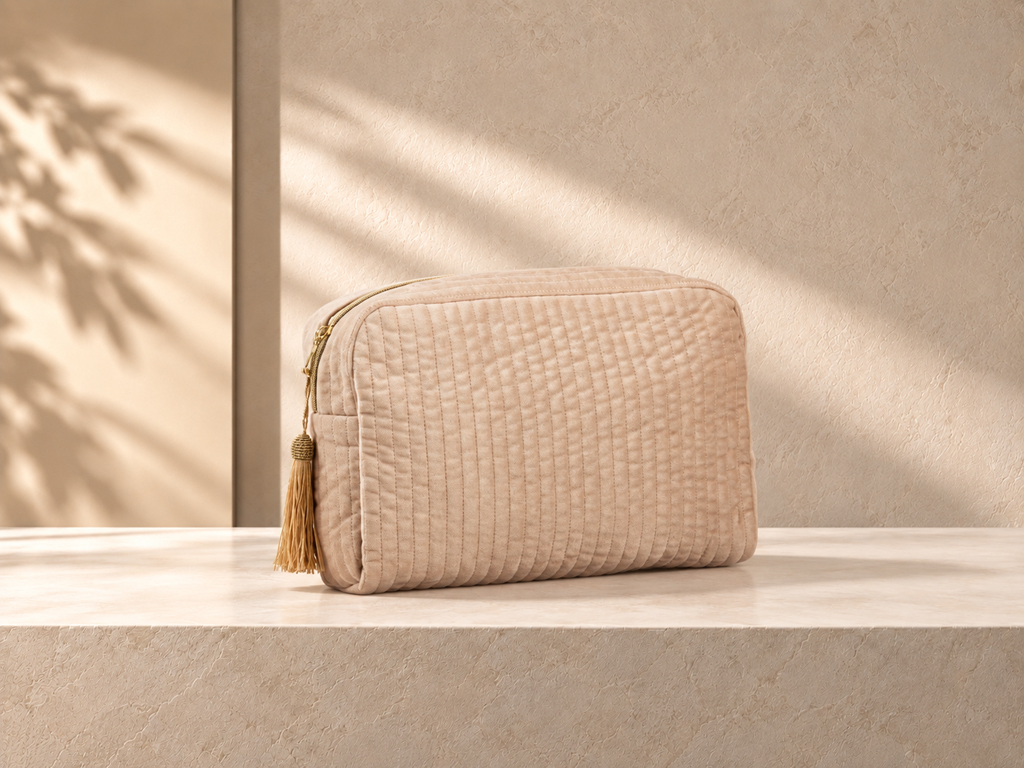 NECESER TERCIOPELO GRANDE BEIGE