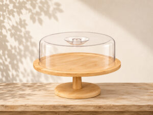 PLATO BAMBU CON PIE TAPA PVC