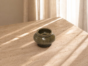 PORTAVELAS CERAMICA VERDE 8X6