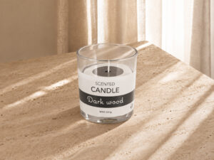 VELA PERFUMADA EN VIDRIO DARK WOOD