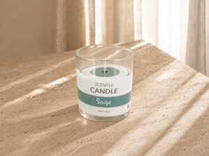 VELA PERFUMADA EN VIDRIO SAGE